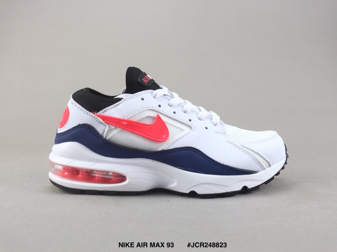 Nike Air Max 93 White Blue Red Shoes